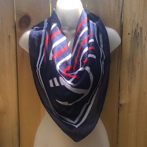 KREIER Nautical Theme Square Scarf Cotton Signed